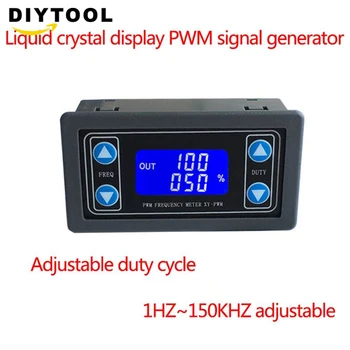 Pantalla Digital PWM de frecuencia del pulso de la relación de servicio de 1HZ~150KHZ ajustable de onda Cuadrada onda rectangular generador de señal