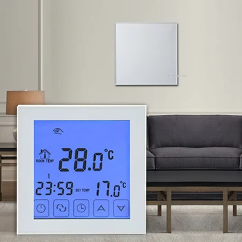Pantalla táctil Digital Pragrammable Calefacción Termostato para Calefacción por Infrarrojos del Panel Controlador de Temperatura