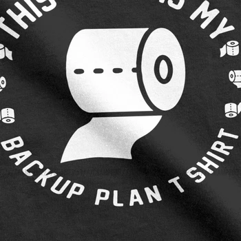 Papel higiénico Este Es Mi Plan de Copia de seguridad de Camiseta de los Hombres de Pánico 2020 TP Quedarse en Casa Vintage Algodón de la Camiseta de Manga Corta T Camisa