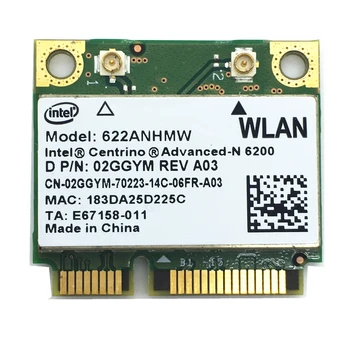 Para Advanced-N de Intel 6200 622ANHMW de Doble Banda (2.4 GHz y 5 GHz) 2x2 MINI PCI-E tarjeta de 300Mbps