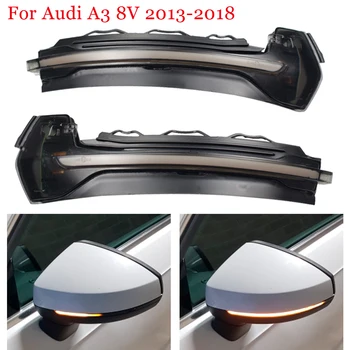 Para Audi A3 8V S3 RS3 2013 2016 2017 2018 2019 2020 LED Dinámico de la Señal de Giro Luz de flujo de Agua, luz Intermitente Luz Intermitente