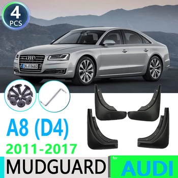 Para Audi A8 (D4) 2011-2017 la 3ª Generación de Coche Guardabarros Guardabarros Colgajos de Barro de la Guardia de la Salpicadura de la Solapa de los Accesorios del Coche