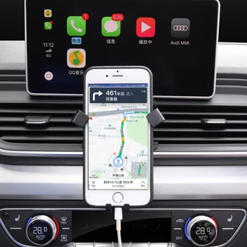 Para Audi Q5 año FISCAL 2016 2017-2020 Coche Smart Teléfono Celular Titular de la salida de Aire de la Cuna Soporte para el Montaje de Accesorios Para el Iphone Samsung Google