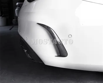 Para el Benz CLA W117 CLA45 AMG de Fibra de Carbono Look Parachoques Trasero Spoiler de Aire de Ventilación de la Cubierta 2013-2018 2pcs de los Accesorios del Coche de Interior