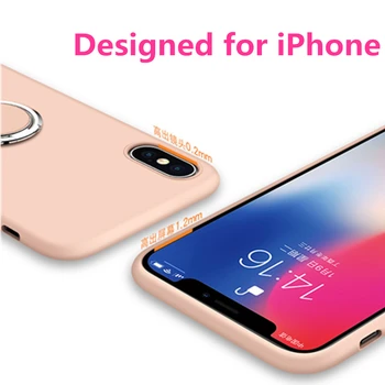 Para el iPhone SE 2020 Caso Anti-slip de Color Caramelo Para iPhone 11 Pro Max X XR XS Max 6 6s 7 8 Plus Líquido de silicona caso de teléfono