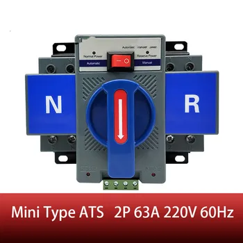 Para el ruso 2P 63A 230V MCB Doble de Potencia interruptor de transferencia Automática ATS tensión Nominal 220V /380V frecuencia Nominal 50/60Hz