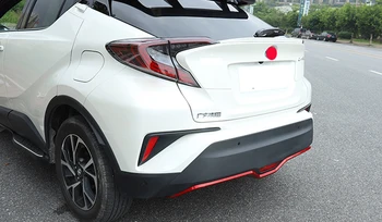 Para el Toyota C-HR CHR （AX10) 2019 2020 de los Accesorios del Coche del ABS Cromado Rojo Parachoques Trasero de Deslizamiento Protector de la Placa