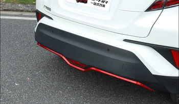 Para el Toyota C-HR CHR （AX10) 2019 2020 de los Accesorios del Coche del ABS Cromado Rojo Parachoques Trasero de Deslizamiento Protector de la Placa