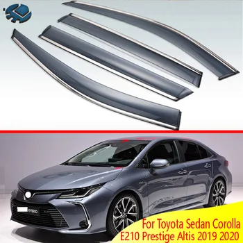 Para el Toyota Corolla 210 Sedán 2019 2020 de los Accesorios del Coche de Plástico Exterior de Ventilación Visera Cortinas de la Ventana de Sol, Protector de la Lluvia Deflector 4pcs