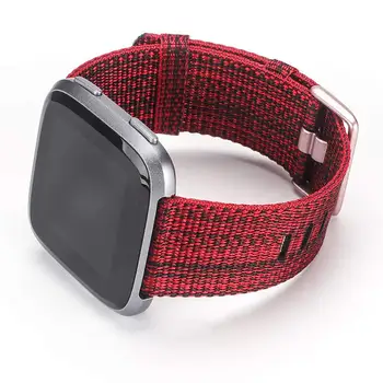 Para Fitbit Versa Bandas De Tela De Tejido Transpirable Reloj De La Correa De Liberación Rápida De Reemplazo De Pulsera De Los Accesorios De Reloj Inteligente Mujer Hombre
