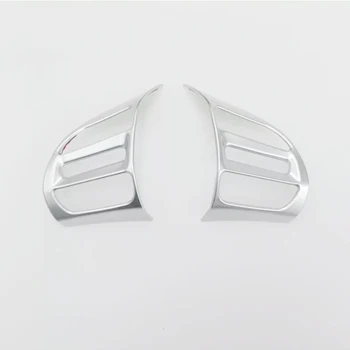 Para Hyundai Kona 2017 2018 2019 ABS Cromado Accesorios del Coche de Dirección Botón de la Rueda del Marco de Cubierta de la etiqueta Engomada de la Decoración de Estilo 2pcs