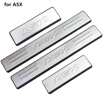 Para Mitsubishi ASX 2011-2019 de Acero Inoxidable de desgaste de la Placa de Alféizar de la Puerta de Bienvenida Coche de Pedales-Estilo Accesorios 4pcs Car styling