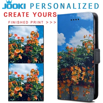 Para Samsung Galaxy J4 Plus Tapa, Magnético cartera de cuero del Caso Para Samsung Galaxy J4+ logotipo Personalizado personalizado de la foto de la caja del teléfono