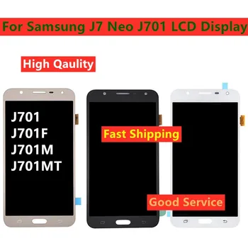Para Samsung Galaxy J701 J701F J701M J701MT Pantalla LCD de Pantalla Táctil Digitalizador Asamblea Para J7 neo Pantalla LCD de Reemplazo