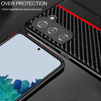 Para Samsung Galaxy S30 Ultra S20 FE S21 Más Caso CENMASO Original de Fibra de Carbono Textura de Cuero de Plástico de Protección de la Cubierta Posterior