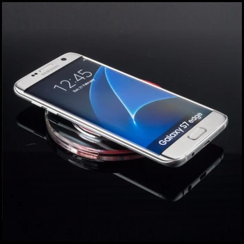 Para Samsung Galaxy S8 S6 Plus Borde del Cargador Inalámbrico Fácil de Usar Power Pad Conveniente Banco de Carga para Samsung Galaxy S7 Caso de la Cubierta
