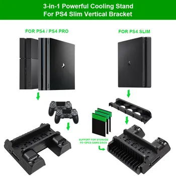 Para Sony PS4/delgado/pro Externa del Ventilador de Refrigeración Para PlayStation 4 Host Enfriador Turbo de Control de Temperatura Ventilador Accesorios de Juegos