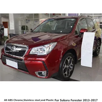 Para Subaru Forester 2013 2016 2017 2018 Cubierta del Coche Detector de Recorte ABS Delantera Cromada Aire Acondicionado Salida de Ventilación 2pcs