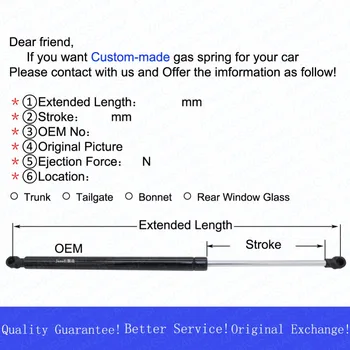Para Subaru Impreza WRX Outback Station Wagon 2002-2007 Vagón de fibra de carbono Portón trasero de Arranque Ascensor Admite la Descarga de Gas Strut 22.24 pulgadas