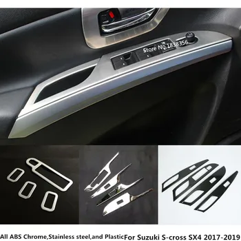Para Suzuki S-Cross SX4 Scross 2017 2018 2019 2020 la Ventana de la Puerta Interior de Cristal Panel Apoyabrazos Levante el Interruptor de Botón Marco de Moldeo