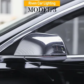 Para Tesla Model 3 Espejo Retrovisor Cubierta de Tapas de Coche Calefacción Espejo de Protección de Pegatinas de Bienes de la industria Automotriz Accesorios de Decoración