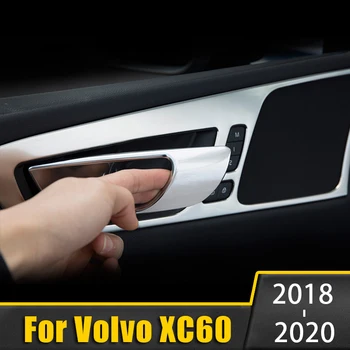 Para Volvo XC60 2018 2019 2020 4PCS de Acero Inoxidable Estilo Interior del Coche de la Manija de la Puerta Bowl Marco de Cubierta de Recorte de Pegatinas accesorios