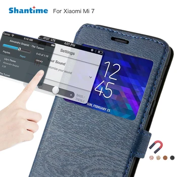 Para Xiaomi Mi 8 Tirón la caja del Teléfono Para el Xiaomi Mi 8 SE Vista de la Ventana de Libro de Casos Para Xiaomi Redmi S2 Suave de Tpu de Silicona Cubierta Posterior