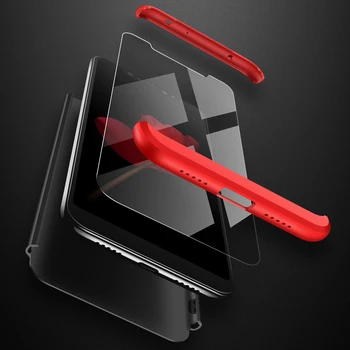 Para Xiaomi Redmi Nota 6 Pro Caso de 360 Grados Protegido de Cuerpo Completo caja del Teléfono para el Redmi Nota 6 Pro a prueba de Golpes con Cubierta de Película de Vidrio