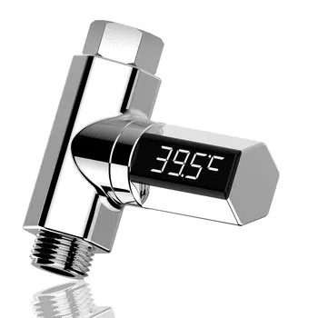 Pasivo LED indicador de temperatura del agua visible sensor de temperatura del agua del baño del bebé Grifo Giratorio de la pantalla de Temperatura