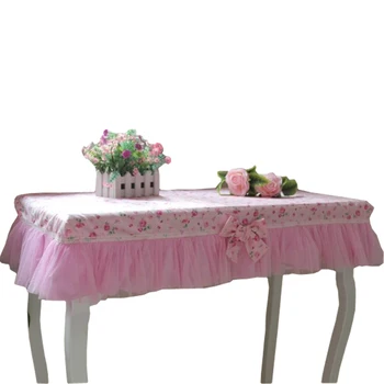 Pastoral floral pequeño mantel rosa rosa heces de la cubierta a prueba de polvo de la flor patrón de la cubierta del gabinete de tamaño personalizado