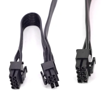 PCI-e de 8 pines 1 a 2 Puerto 6+2pin Puerto Spliter Cable de Alimentación PCIe de 8 Pines a Doble 6Pin para Corsair HX1050 HX850 HX750 HX650 Modular fuente de alimentación