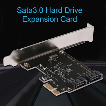 PCI-E PCI a SATA 3.0 Tarjeta de Extensión con el Soporte de 2 Puertos SATA III 6Gbps de Expansión Adaptador pci e sata3 pcie sata de la tarjeta de 3 De Minin 79295