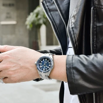 PDGANI Luminoso Hombres de la Marca de relojes de Moda de Lujo reloj de Pulsera Impermeable Mecánico automático Reloj Sport Casual Relojes