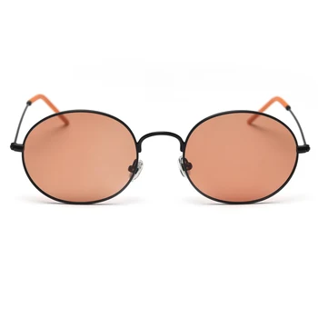 Peekaboo oval pequeña gafas de sol de las mujeres polarizados uv400 marco de metal redondas gafas de sol para los hombres 2020 rojo, naranja, azul estilo de verano 20392