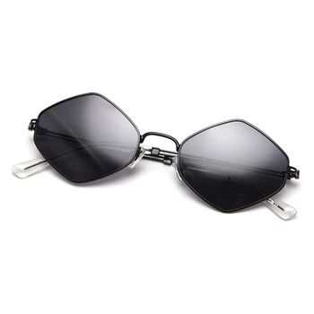 Peekaboo pequeño rombo de gafas de sol de los hombres polarizada 2020 retro de las mujeres gafas de sol masculinas marco de metal rojo negro uv400 de alta calidad 1408