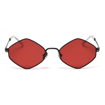 Peekaboo pequeño rombo de gafas de sol de los hombres polarizada 2020 retro de las mujeres gafas de sol masculinas marco de metal rojo negro uv400 de alta calidad