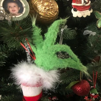 Peludo Verde Grinch Brazo Adorno Titular para El Árbol de Navidad para la Navidad, Fiesta en Casa de la SDF-NAVE