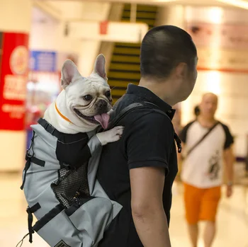 Perro de mascota Bolsa de transporte Ajustable Perro Grande de Bolsas de Viaje para Perros Grandes Transpirable Golden Retriever Bulldog Mochila Mascotas Productos