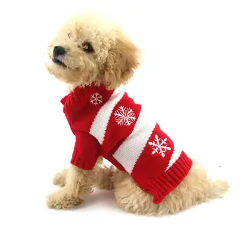 Perro suéter de Navidad Copo de nieve de Suéter Perro de Año Nuevo Traje de Otoño e Invierno Suéter Perro