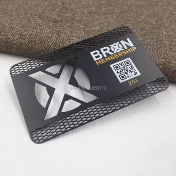 Personalizado personalizado de lujo de la tarjeta de black metal de la tarjeta de negocios