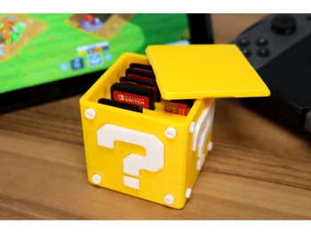Personalizar Creativo de la Impresión 3d de la Consola de Juego de la Tarjeta de Cassette signo de Interrogación de Ladrillo de la Caja de Almacenamiento para NS Interruptor de 3ds Zelda de Almacenamiento