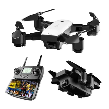 Plegable Selfie WIFI FPV Drone Con Cámara HD 1080P Doble GPS ME SIGUE FPV Video en Vivo Flotando RC Quadcopter para niños regalo