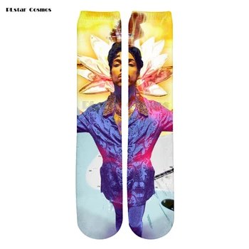 PLstar Cosmos 2018 Nueva temporada Otoño-Invierno para Mujer para Hombre Calcetines 3d de la Celebridad Impreso Calcetín Mujeres Hombres Prince Rogers Nelson Impresión de Calcetines
