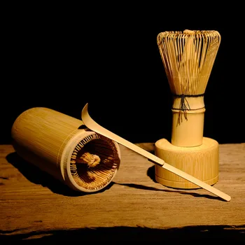 Portátil de Viaje Matcha Kit ( Batidor de Bambú ) 100 Pondate Plegable de la Cucharada conjunto de la Ceremonia del Té Conjuntos Plegable mini scoop