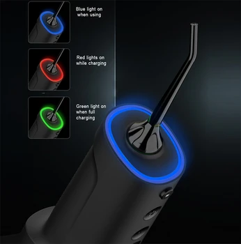 Portátil Irrigador Oral USB Recargable 3 Modos de + DIY Modos de Agua Dental Flosser Agua Jet 360ML de Viaje palillo de Dientes Limpiador