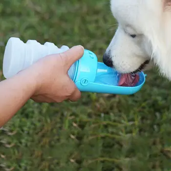 Portátil Perro Botella de Agua de los Perros al aire libre de Viaje Caminar Potable Dispensador de Bebida Taza Tazón Alimentador para Cachorro Mascota Waterer C42