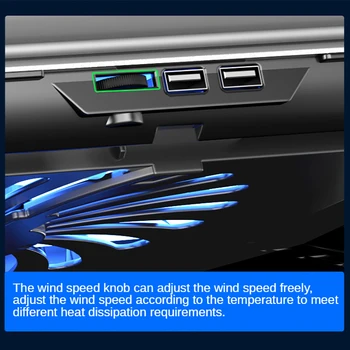 Portátil Refrigerador Stand de Juegos de Soporte de Enfriamiento Dual USB Soporte de Altura Ajustable para pc Portátil Con Ventilador Para Macbook Pro