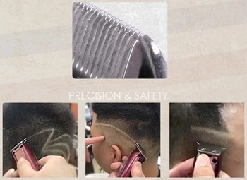 Precisión profesional Hair Clipper Eléctrico Recortadora de Pelo cerca de 0mm Corte Baldhead Máquina de Afeitar Casa Peluquería Herramienta