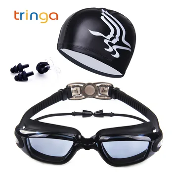 Profesional de Natación Gafas de Adult Swim Gafas de protección Traje Impermeable de HD Anti-Niebla UV Ajustable Gafas de Natación Para Piscinas