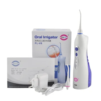 Professional V8 Recargable Oral Regantes Chicle Dental Irrigador Oral Dientes, Usar Hilo Dental Azul Portátil Al Aire Libre De Limpieza Palillo De Dientes 171115